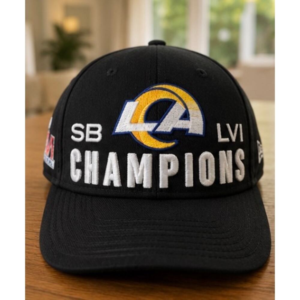 Los Angeles Rams Super Bowl LVI Champions Snapback Hat Black NFL Cap
